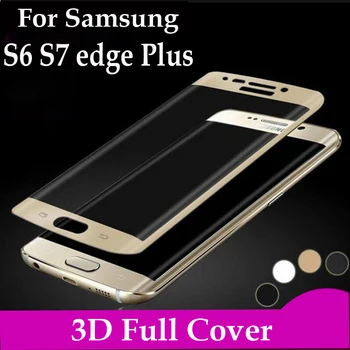 Пълно Покритие от Закалено Стъкло За Samsung Galaxy S6 S7 Edge Plus Калъф S 7 S 6edge Стъкло, Защитно Фолио за Екрана G9300 G9350 G9280 G925