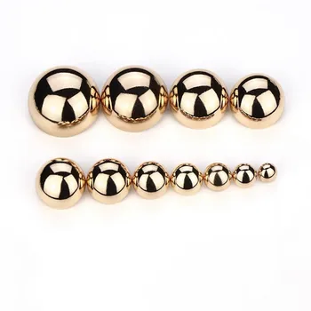 10шт 10/15/20/25 мм, Метални малки копчета за шивашки Куполообразная дамски дрехи Копчета за палто и риза Златни черни копчета за шиене