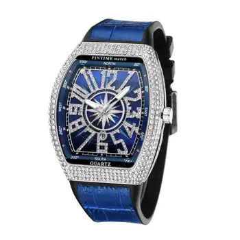 PINTIME Високо Качество на Кварцови Часовници За мъже на Най-добрата марка на Луксозни Спортни часовници Мъжки Часовник Мултифункционален Кожен ремък Часовници