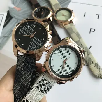 Луксозни Всекидневни Модни дамски часовници за часа Прост Марка Latticework дамски часовници на Едро, търговия на Едро, часовници, от часовник от неръждаема стомана