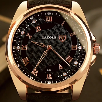 Мъжки часовник YAZOLE Най-добрата марка на Луксозни Бизнес Кварцов часовник 2019 Reloj Hombre Водоустойчив Мъжки Часовник Relogio Masculino