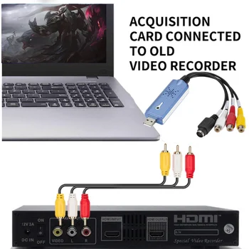 HD Конвертор USB 2.0 Адаптер за заснемане на Аудио-видео за Win/XP/7/8/10 PAL С Индикатор за Радиомагнитофона