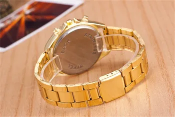 Луксозни маркови дамски часовници за дрехи от неръждаема стомана Златни часовници Дамски модни Часовници с водно диамантен пръстен kobiet zegarka reloj mujer