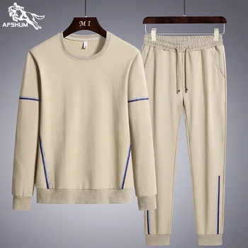 Комплекти спортни облекла За мъже M-6XL 7XL 8XL Костюм с принтом Мъжки спортен спортен костюм Мъжки комплект от 2 теми Hoody с дълъг ръкав+Спортни панталони 6883